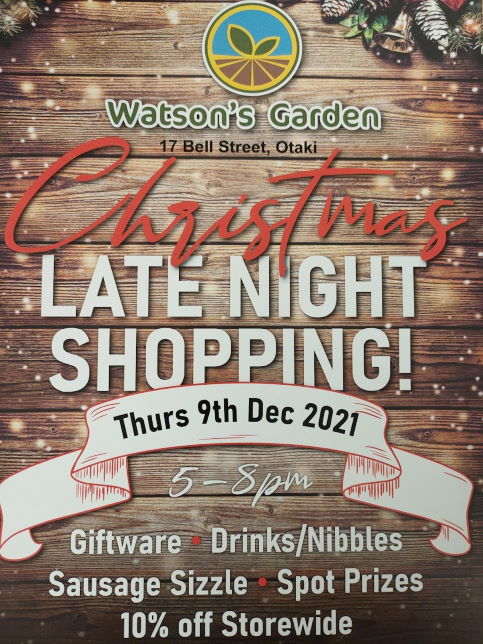 Christmas Late Night Shopping | Watson's Garden